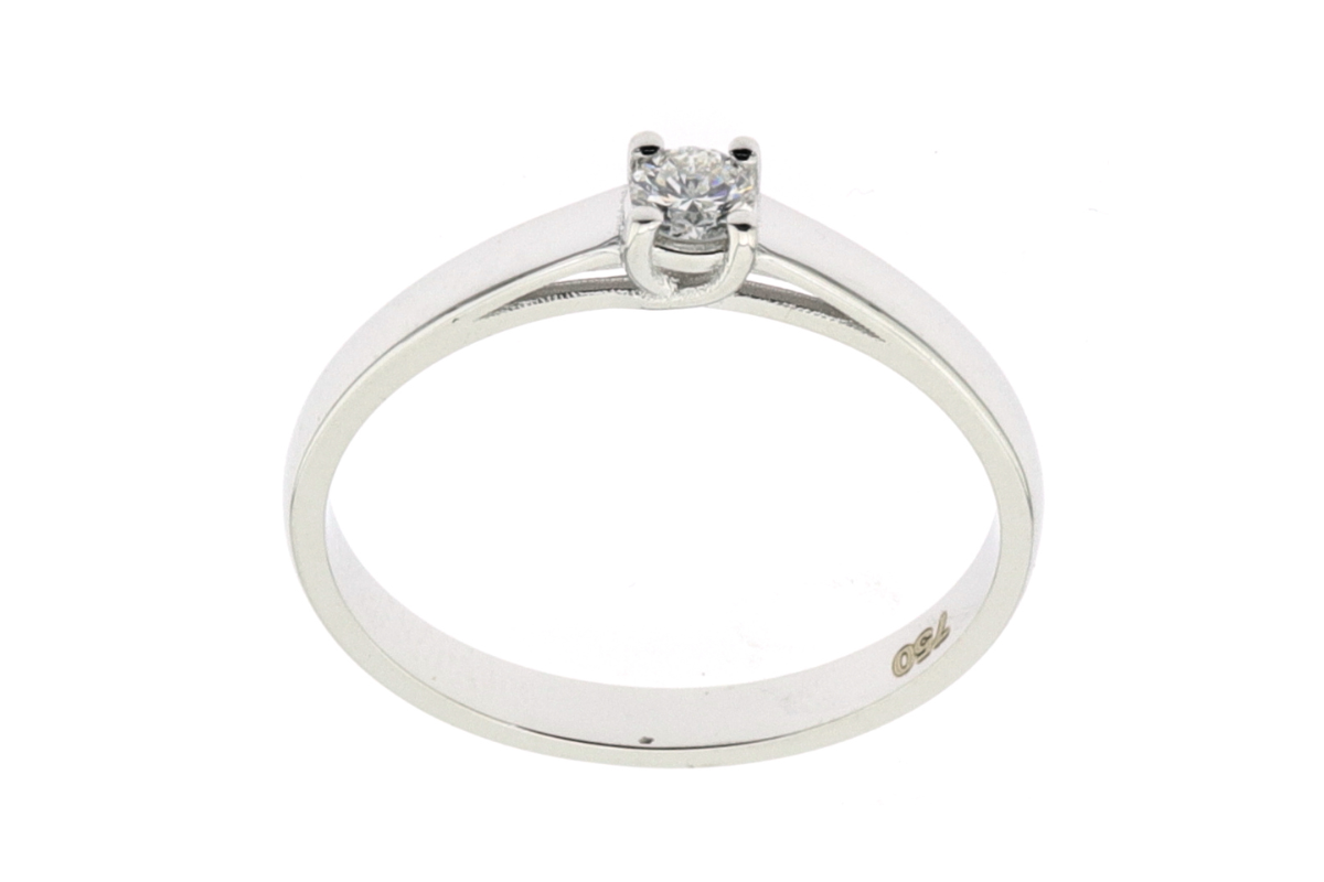 Sortija en oro blanco con diamante "J252761866"