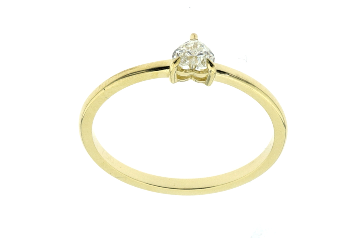 Sortija en oro amarillo con diamante corazón "J257184508"