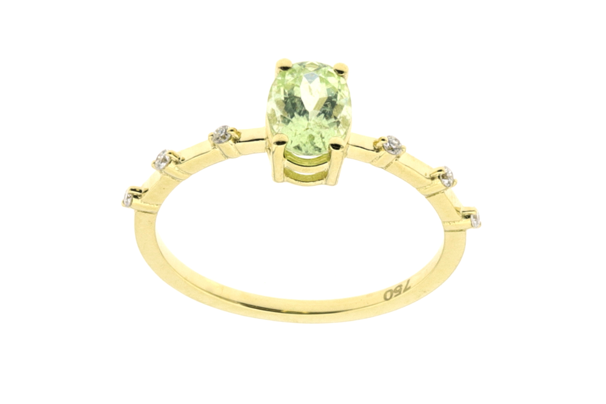 Sortija oro amarillo con turmalina y diamantes "J254439999"