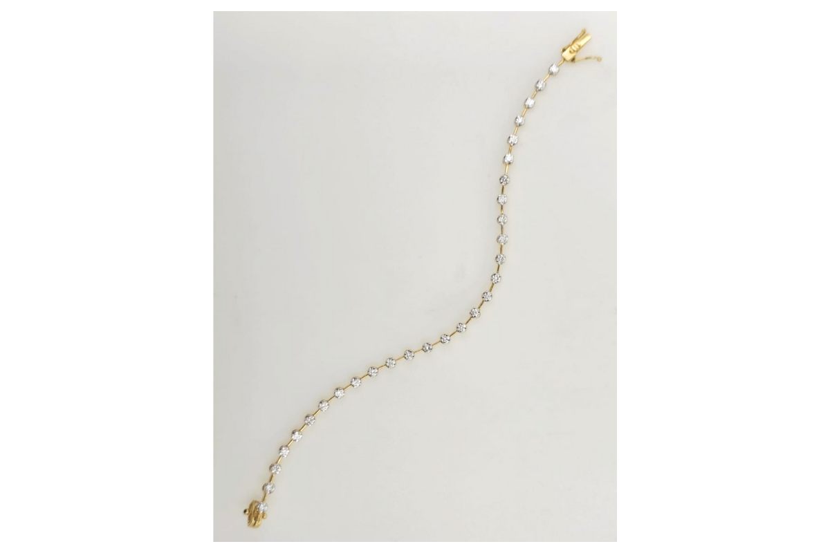 Pulsera oro amarillo con diamantes