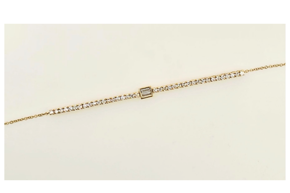 Pulsera oro amarillo con diamantes