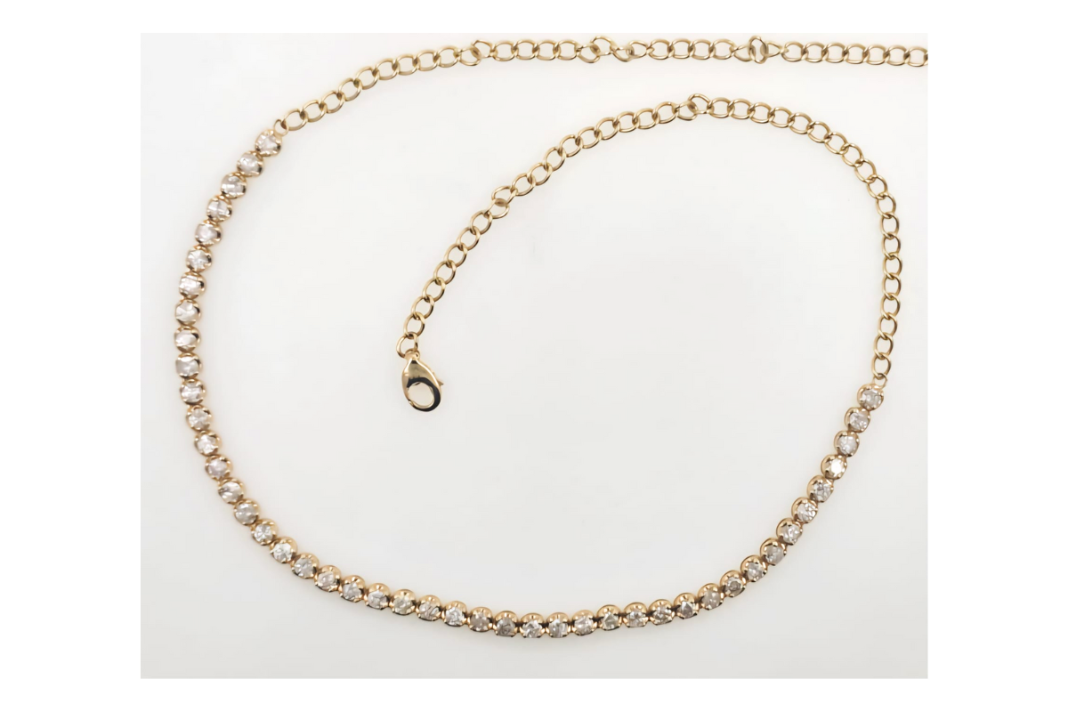 Gargantilla en oro amarillo y diamantes