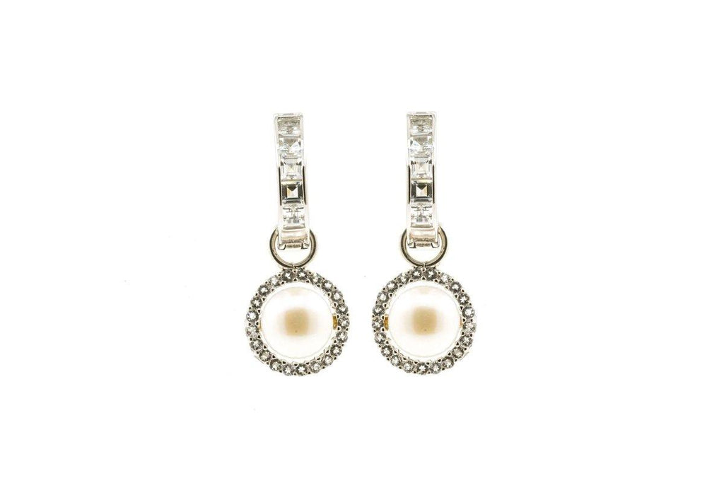 Pendientes desmontables en plata con topacios y perlas Especially for you!
